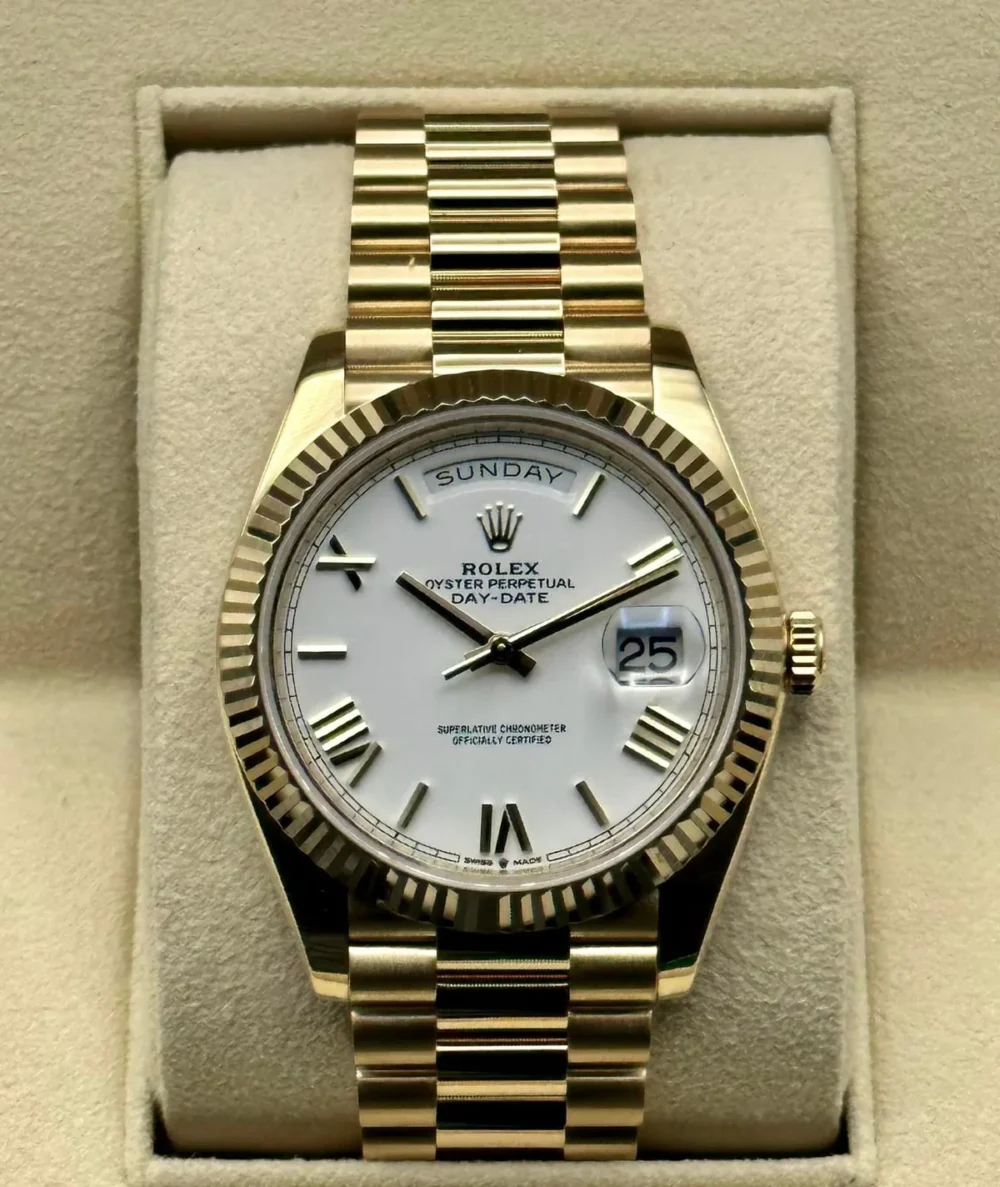 Rolex Day-Date 40mm 228238 Presidential White Dial