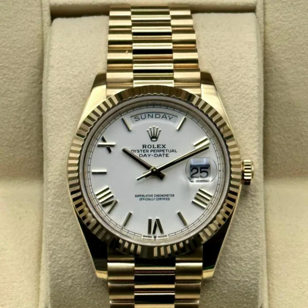 Rolex Day-Date 40mm 228238 Presidential White Dial