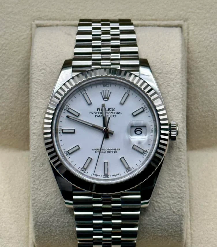 2017 Rolex Datejust 41mm 126334 Jubilee White Stick Dial