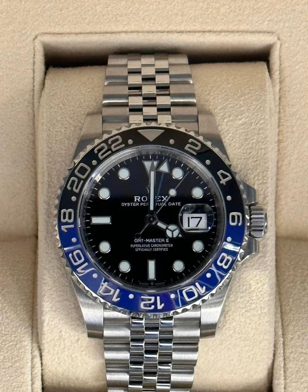 2020 Rolex GMT Master-II "Batgirl" 40mm 126710BLNR Jubilee