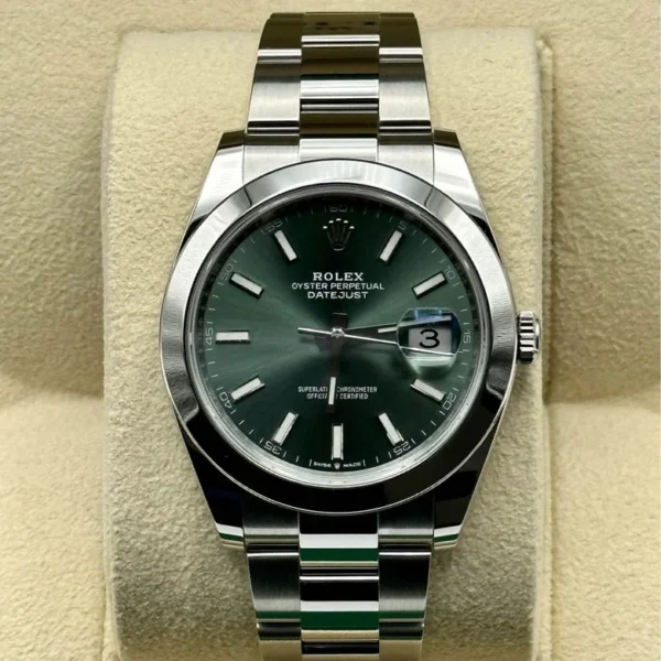 NEW 2023 Rolex Datejust 41mm 126300 Oyster Green Dial