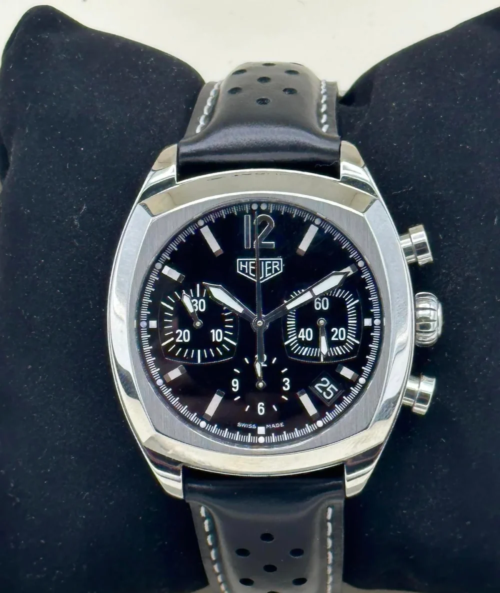 Tag Heuer Monza CR2110 Re-Edition Chronograph Black Dial