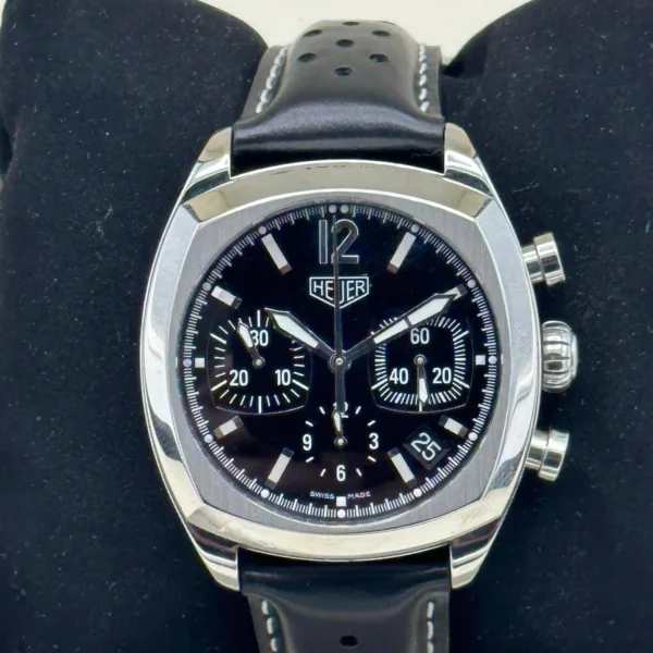 Tag Heuer Monza CR2110 Re-Edition Chronograph Black Dial