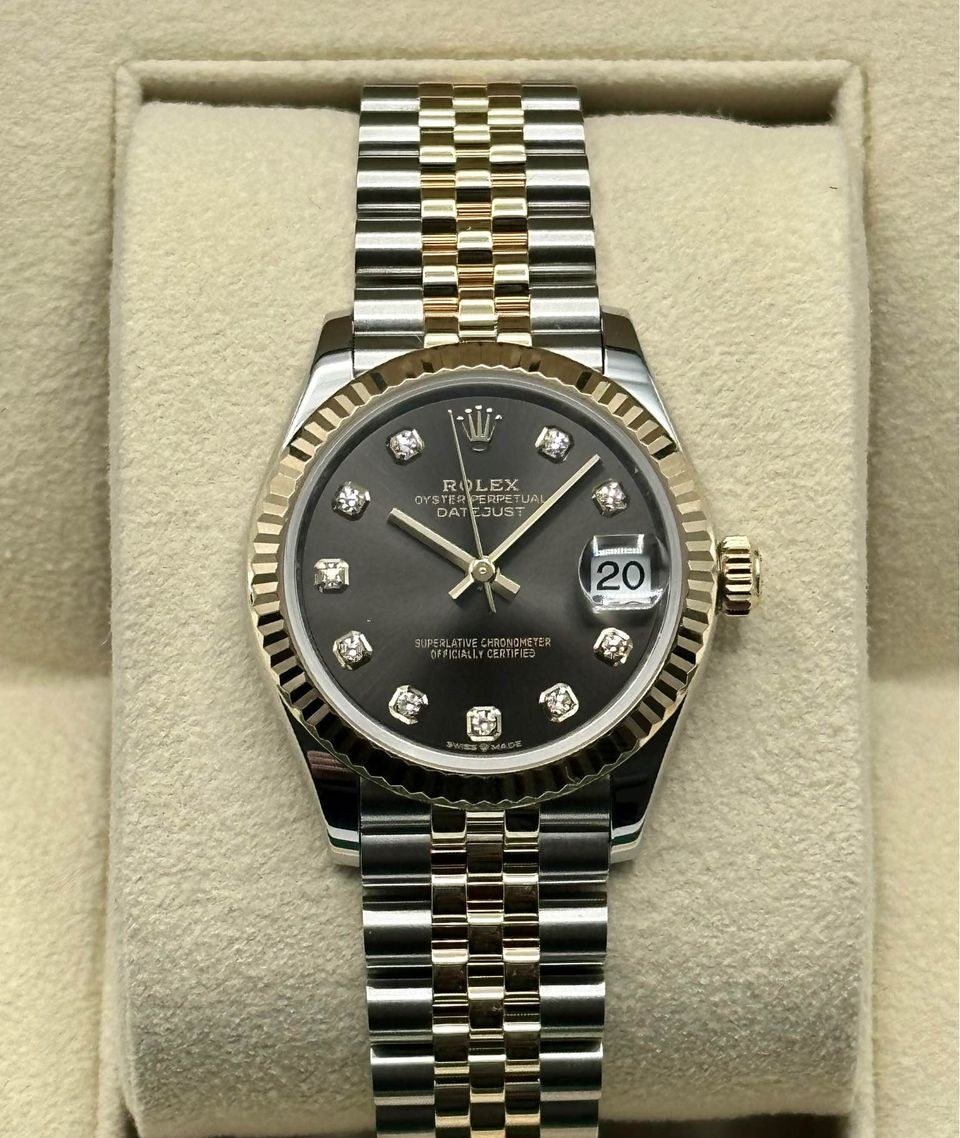 2021 Rolex Datejust 31mm 278273 Two-Tone Rhodium Diamond Dial