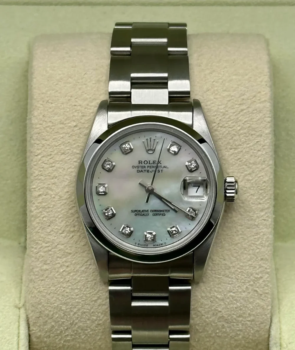 Rolex Ladies Datejust 31mm 68240 Oyster Mother of Pearl Diamond Dial