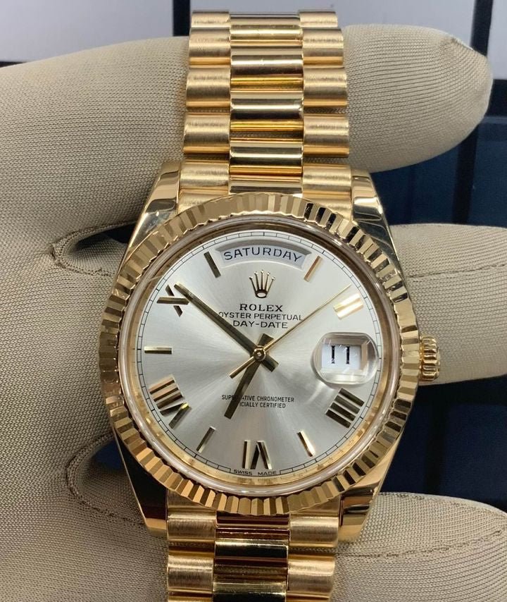 2017 Rolex Day-Date 40mm 228238 Presidential Silver Dial
