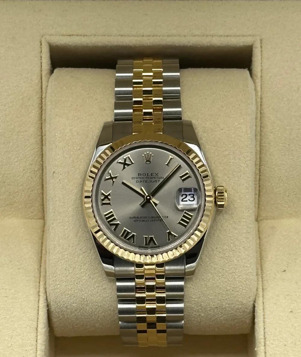 2019 Rolex Datejust 31mm  178273 Two-Tone Grey Roman Numeral Dial