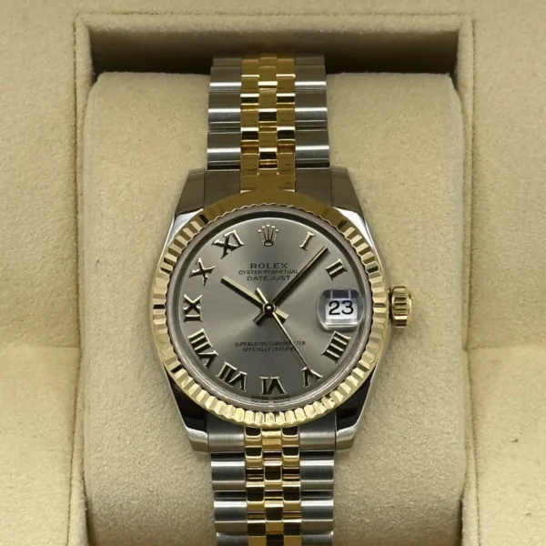 2019 Rolex Datejust 31mm  178273 Two-Tone Grey Roman Numeral Dial