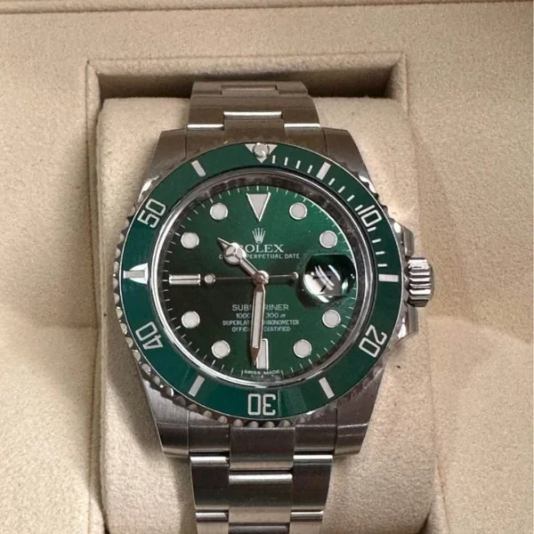 2014 Rolex Submariner "HULK" 40mm 116610LV Green Dial