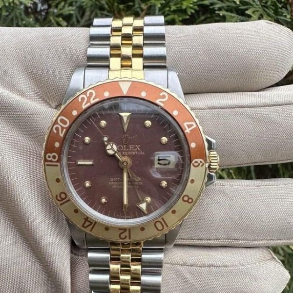 1970-1972 Rolex Vintage GMT-Master "Rootbeer" 40mm 1675 Nipple Dial