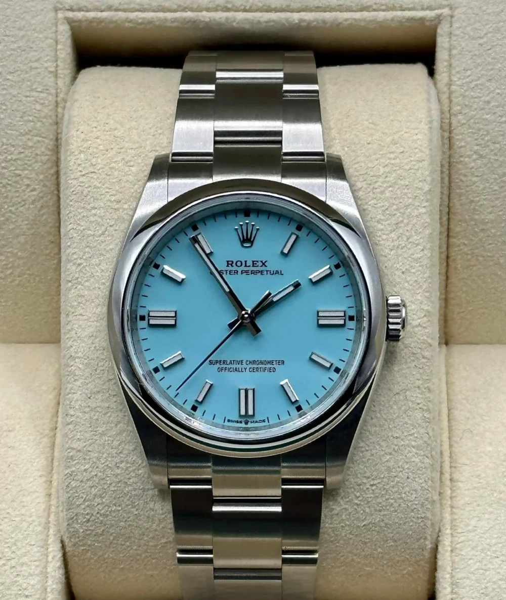 2022 Rolex Oyster Perpetual 36mm 126000 Tiffany Blue Dial
