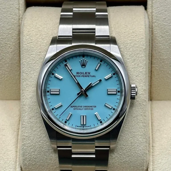 2022 Rolex Oyster Perpetual 36mm 126000 Tiffany Blue Dial