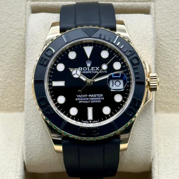 2023 Rolex Yacht-Master 42mm 226658 Gold Oysterflex Black Dial