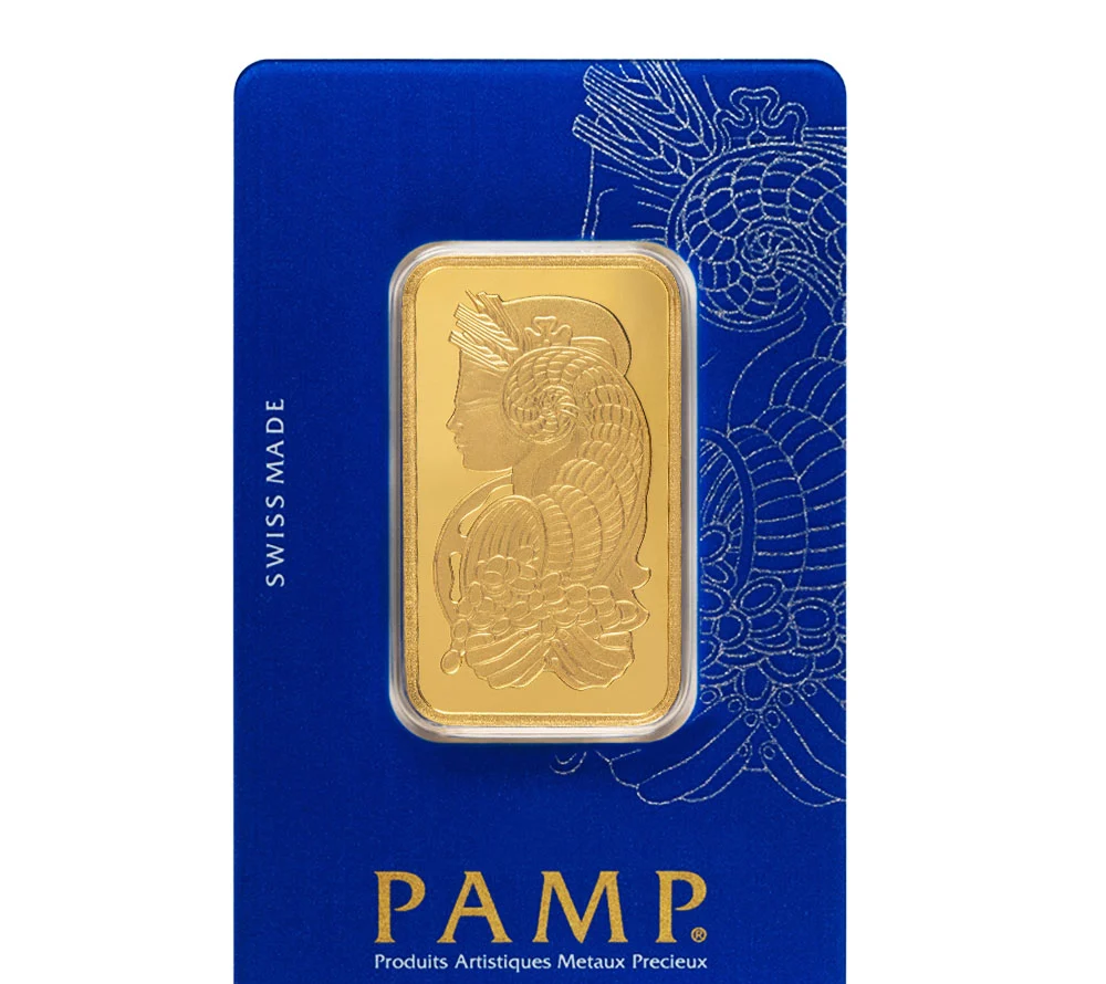 1 oz PAMP Suisse Fortuna Veriscan Gold Bar (New w/ Assay)
