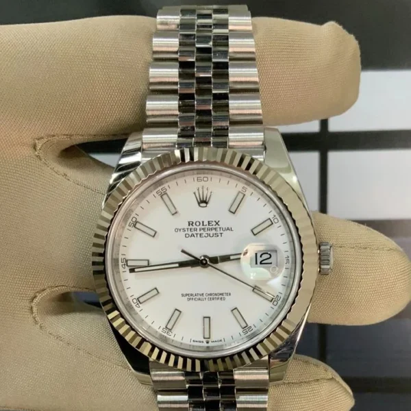 2020 Rolex Datejust 41mm 126334 Jubilee White Stick Dial