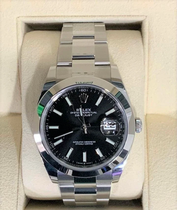 2021 Rolex Datejust 41mm 126300 Oyster Black Dial