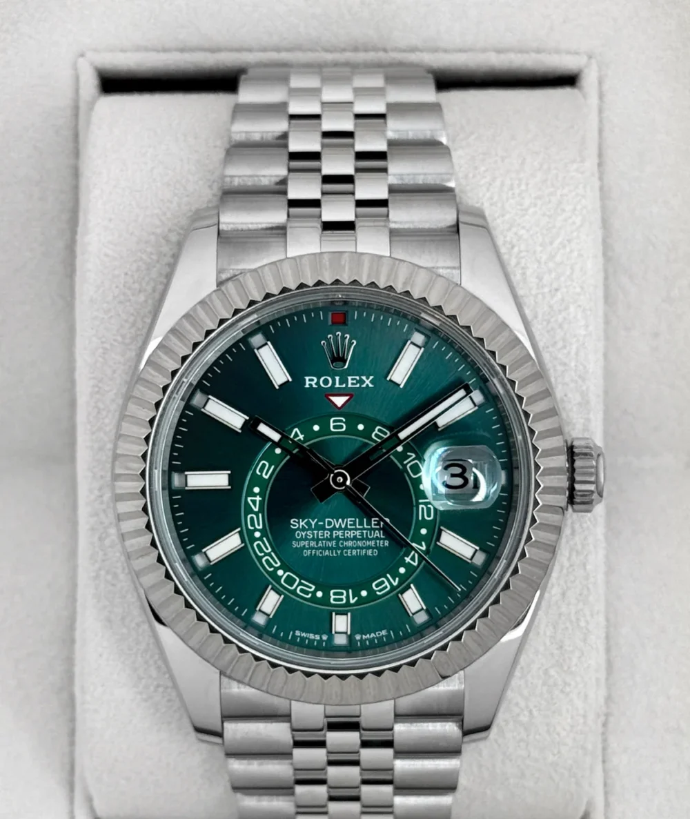 2023 Rolex Sky-Dweller 42mm 336934 Jubilee Green Dial