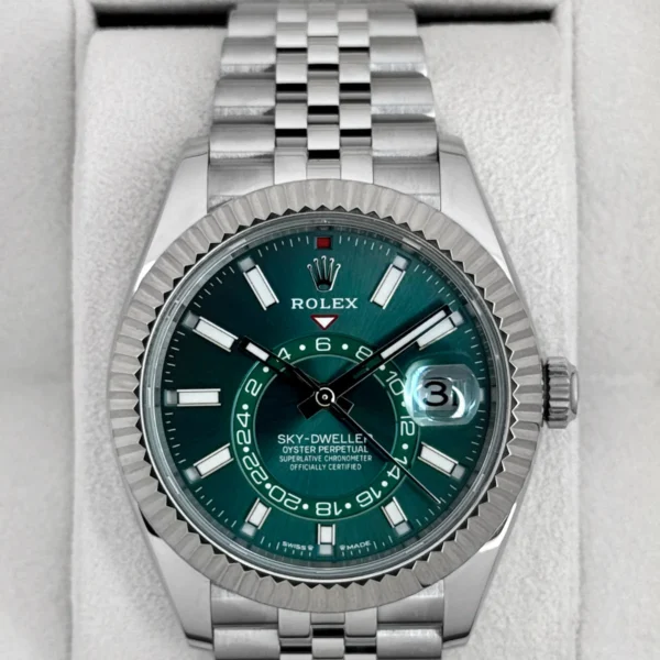 2023 Rolex Sky-Dweller 42mm 336934 Jubilee Green Dial