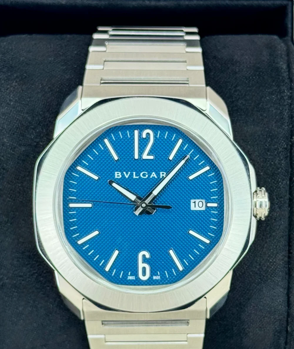 2025 Bvlgari Octo Roma 41mm 103739 Stainless Steel Blue Dial