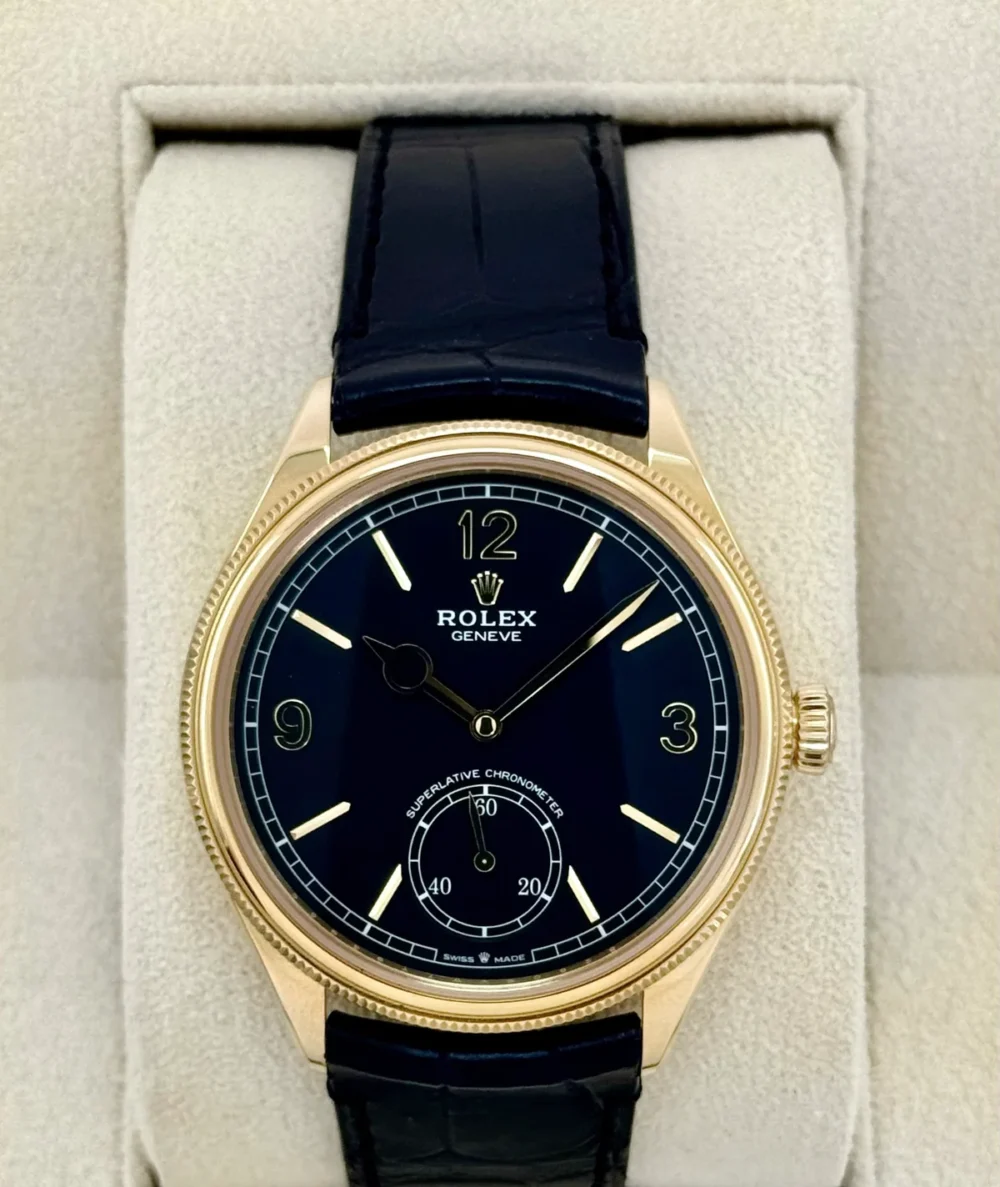 2025 Rolex 1908 39mm 52508 Yellow Gold Black Dial