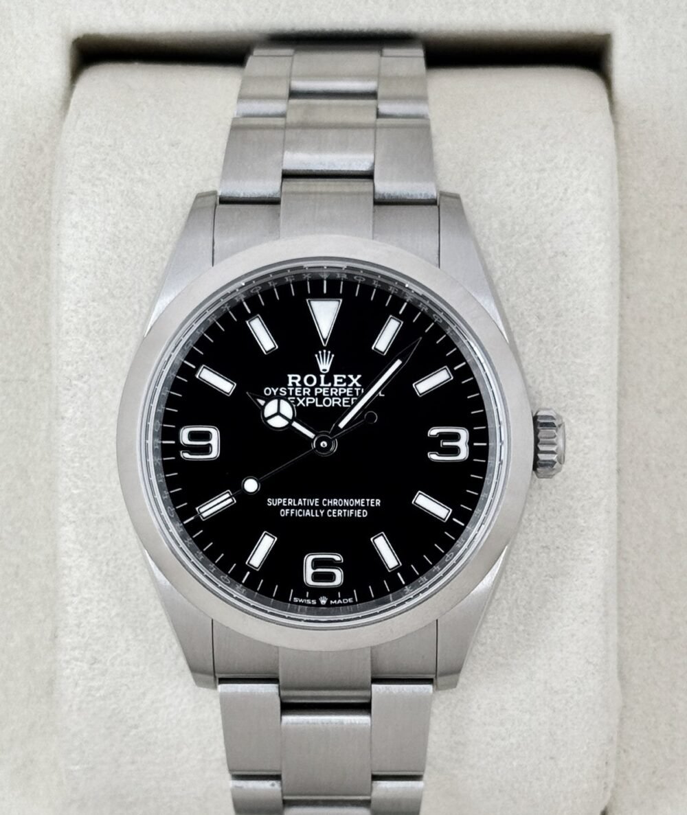 2025 Rolex Explorer 36mm 124270 Stainless Steel Black Dial