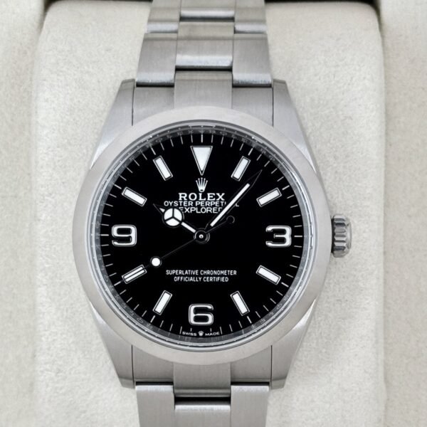 2025 Rolex Explorer 36mm 124270 Stainless Steel Black Dial