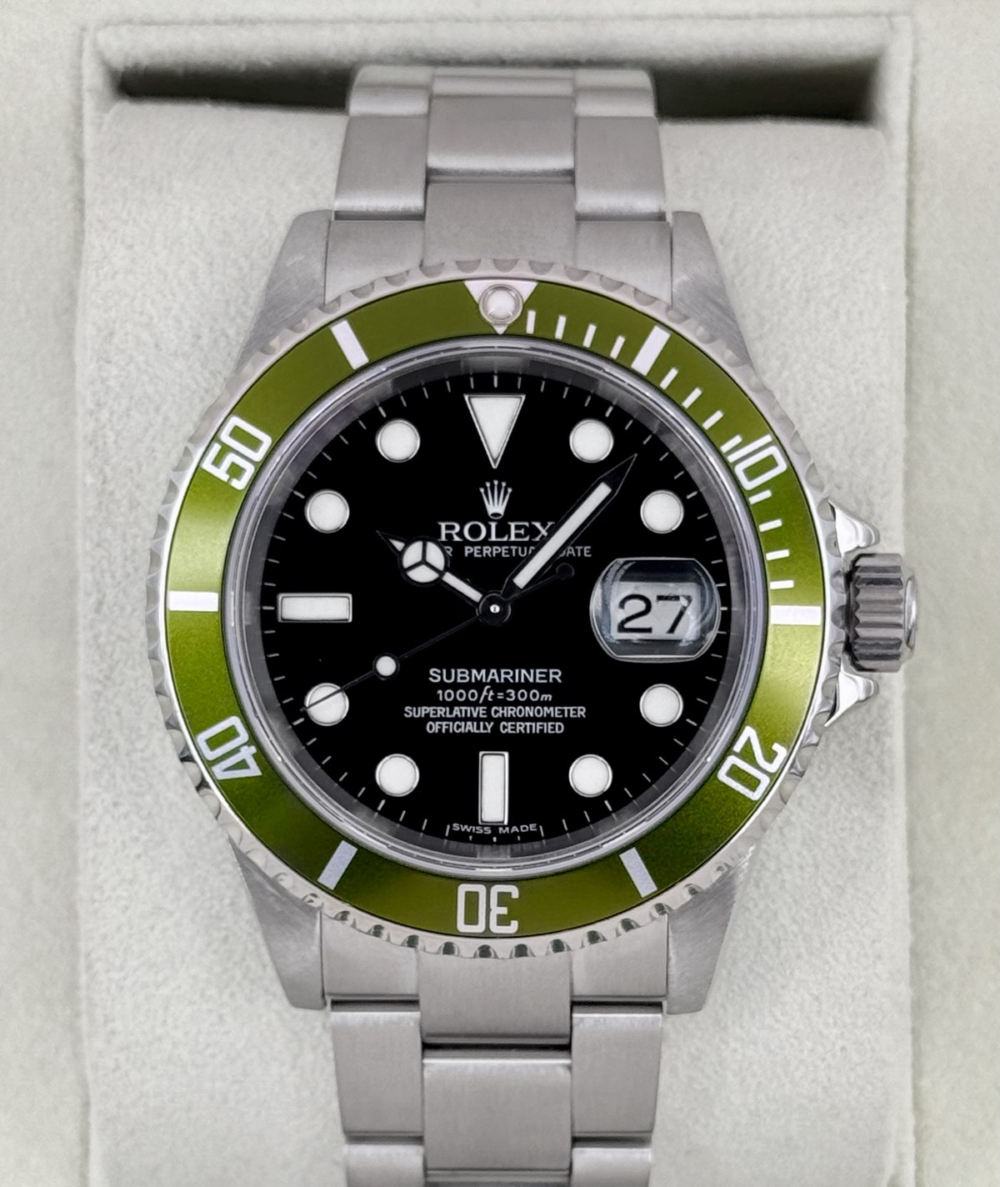 2005 Rolex Submariner "Kermit" 40mm 16610 Stainless Steel Black Dial (Collectors Set)