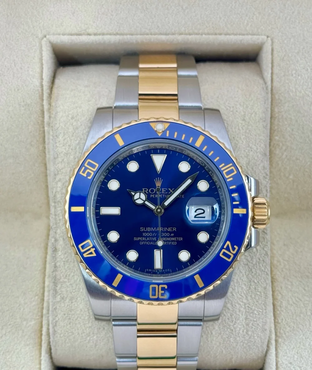 2016 Rolex Submariner "Bluesy" 40mm 116613LB Two-Tone Blue Dial