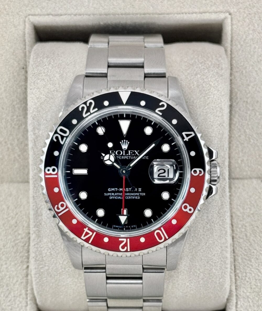 1991 Rolex GMT Master II "Coke" 40mm 16710 Stainless Steel Oyster Black Dial