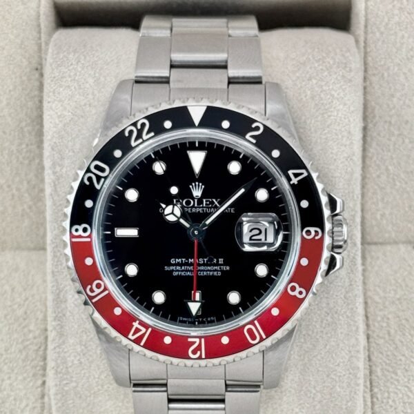 1991 Rolex GMT Master II "Coke" 40mm 16710 Stainless Steel Oyster Black Dial