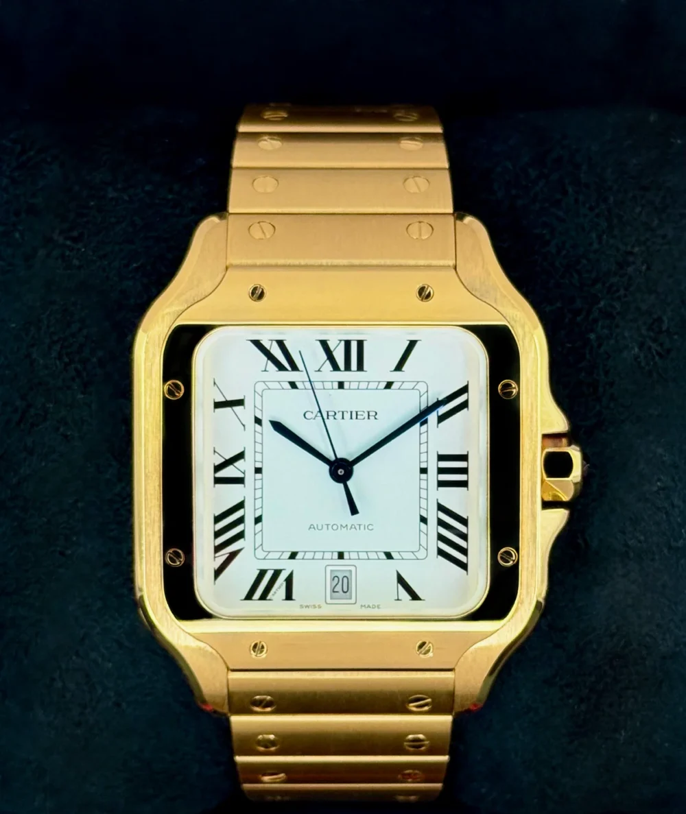 NEW 2026 Cartier Santos De Cartier 39.8mm WGSA0029 Yellow Gold White Dial