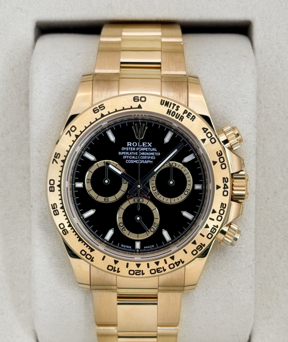 NEW 2026 Rolex Daytona 40mm 126508 18K Yellow Gold Black Dial