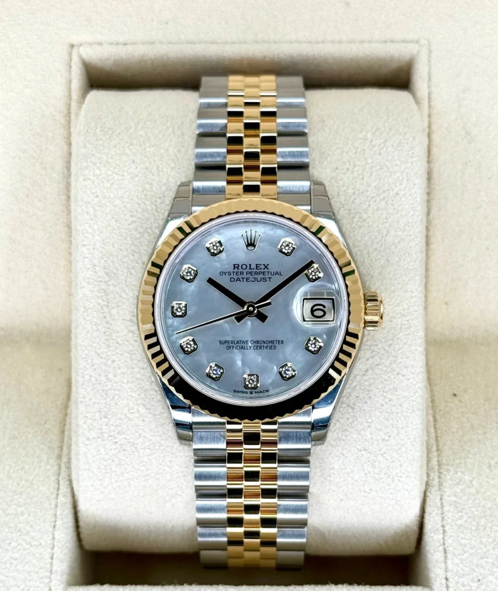 NEW 2023 Rolex Datejust 31mm 278273 Two-Tone Jubilee MOP Dimond Dial