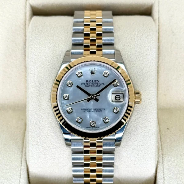 NEW 2023 Rolex Datejust 31mm 278273 Two-Tone Jubilee MOP Dimond Dial