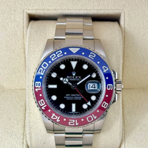 2016 Rolex GMT-Master II "Pepsi" 40mm 116719BLRO White Gold Black Dial