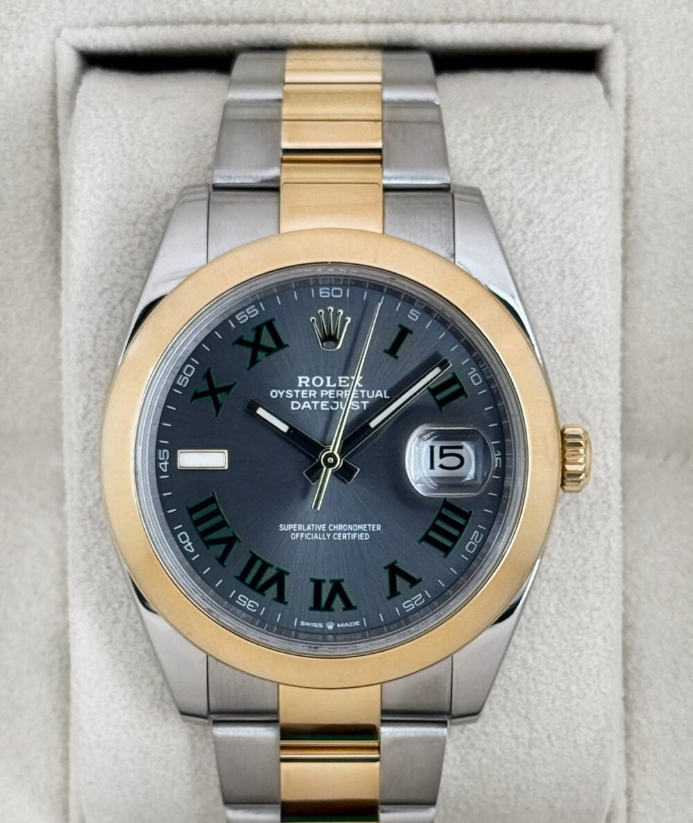 2021 Rolex Datejust 41mm 126303 Two-Tone Oyster Wimbledon Dial