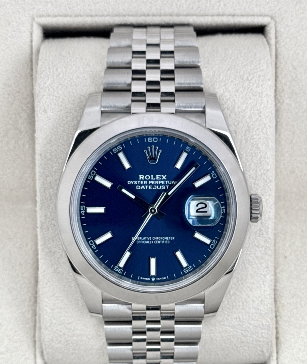 NEW 2023 Rolex Datejust 41mm 126300 Stainless Steel Jubilee Blue Dial