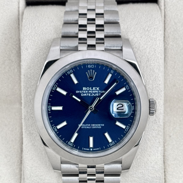 NEW 2023 Rolex Datejust 41mm 126300 Stainless Steel Jubilee Blue Dial