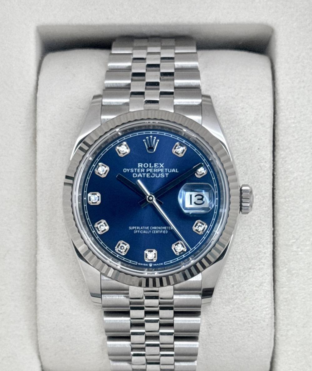 NEW 2026 Rolex Datejust 36mm 126234 Stainless Steel Jubilee Blue Diamond Dial