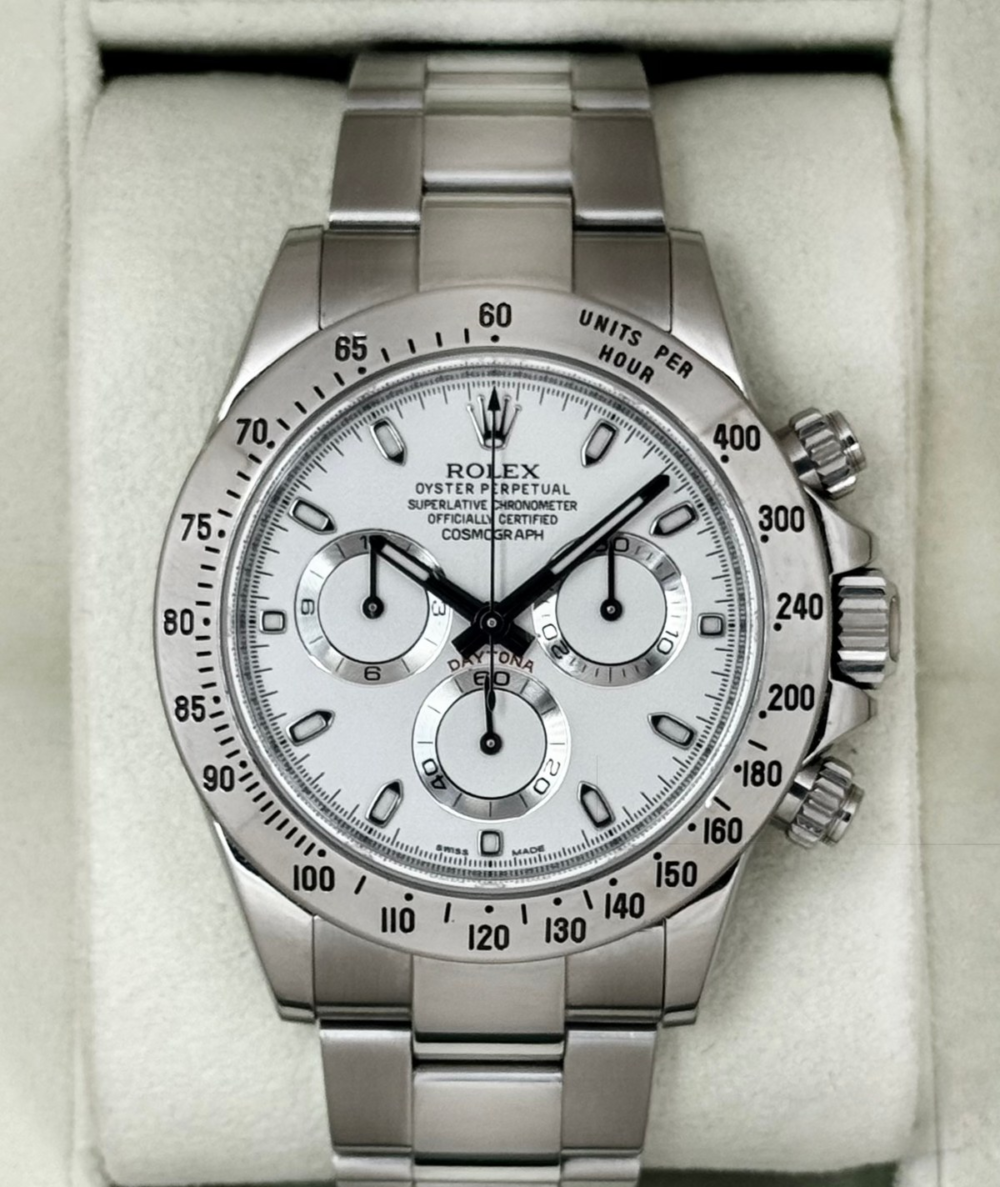 2013 Rolex Daytona 40mm 116520 Stainless Steel White Dial (Collectors Set)