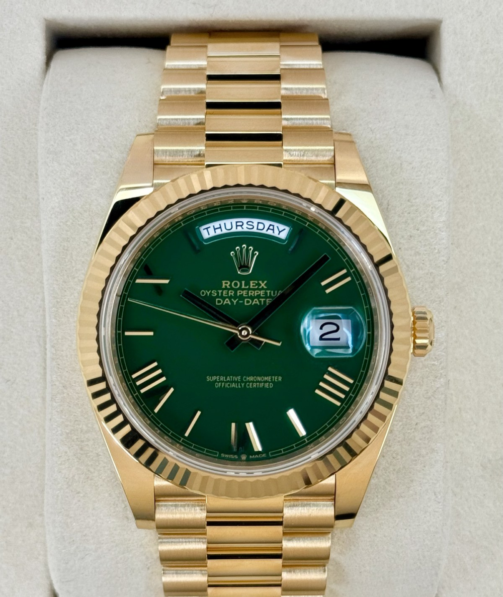 NEW 2026 Rolex Day-Date 40mm 228238 Presidential Green Dial