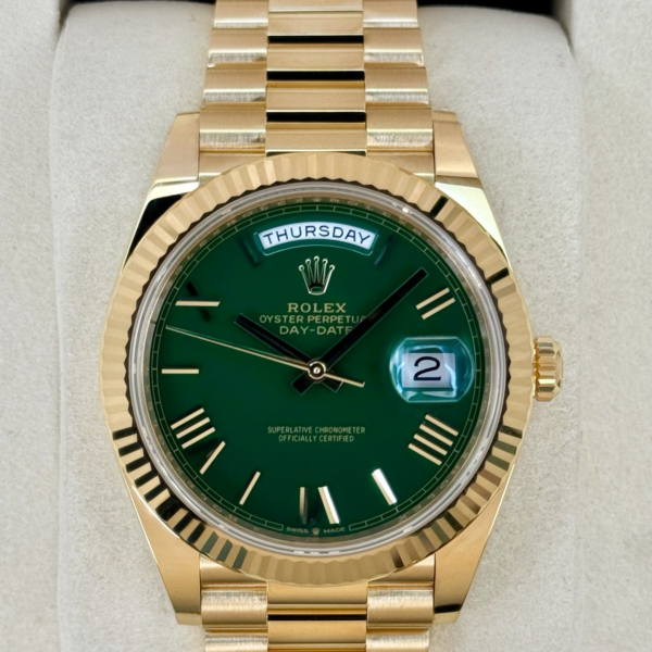 NEW 2026 Rolex Day-Date 40mm 228238 Presidential Green Dial