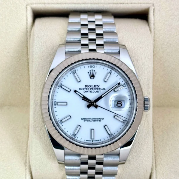 2021 Rolex Datejust 41mm 126334 Stainless Steel Jubilee White Dial