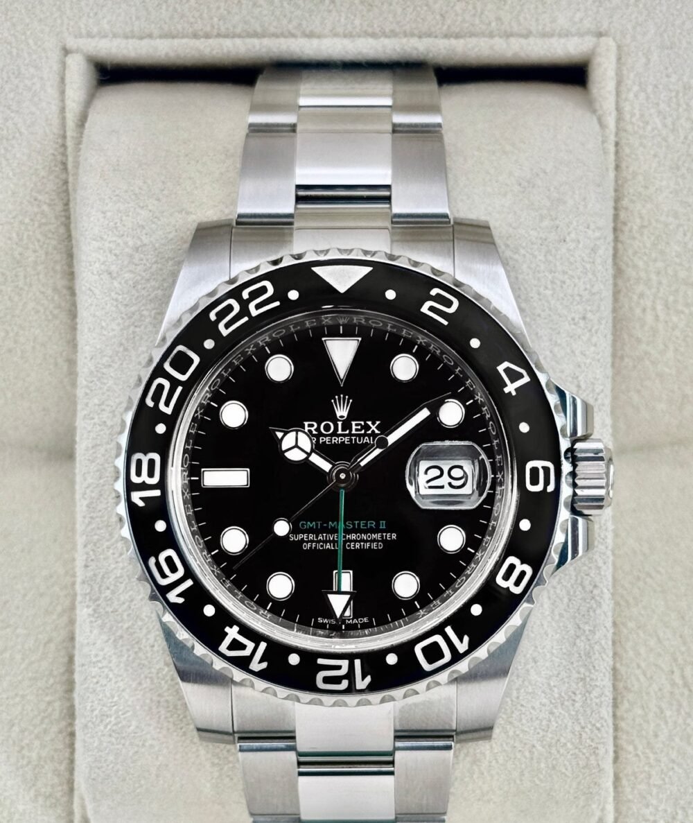 2018 Rolex GMT-Master II 40mm 116710LN Stainless Steel Black Dial