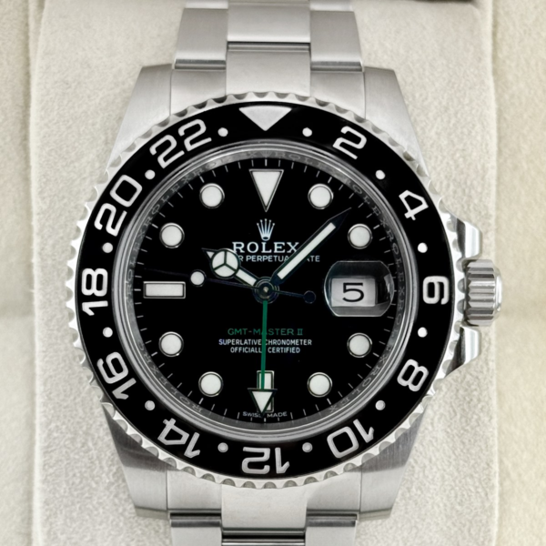 2018 Rolex GMT-Master II 40mm 116710LN Stainless Steel Black Dial