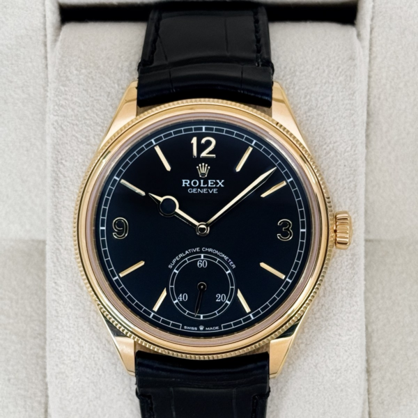 2024 Rolex 1908 39mm 52508 Yellow Gold Black Dial