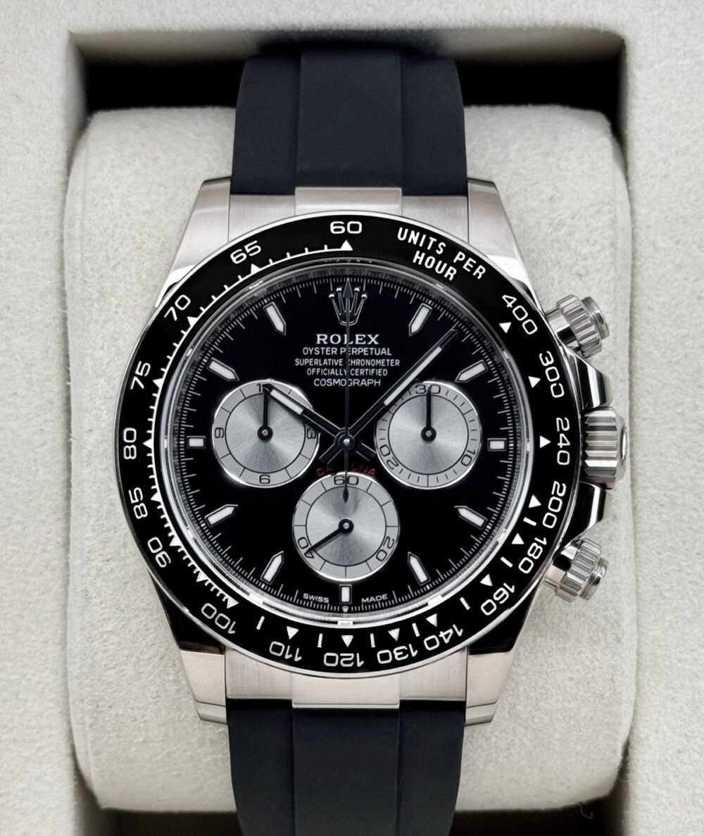 2025 Rolex Daytona 40mm 126519LN White Gold Oysterflex Black Dial