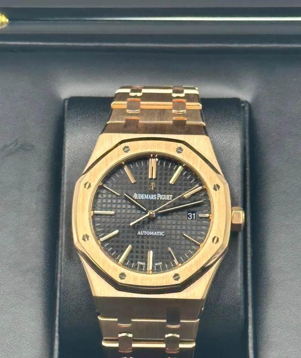 2013 Audemars Piguet Royal Oak 41mm 15400OR Rose Gold Black Dial
