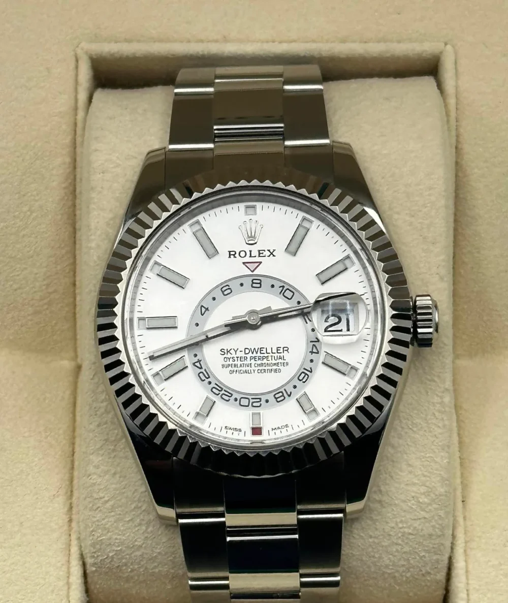 Rolex Sky-Dweller 42mm 326934 Stainless Steel Oyster White Dial