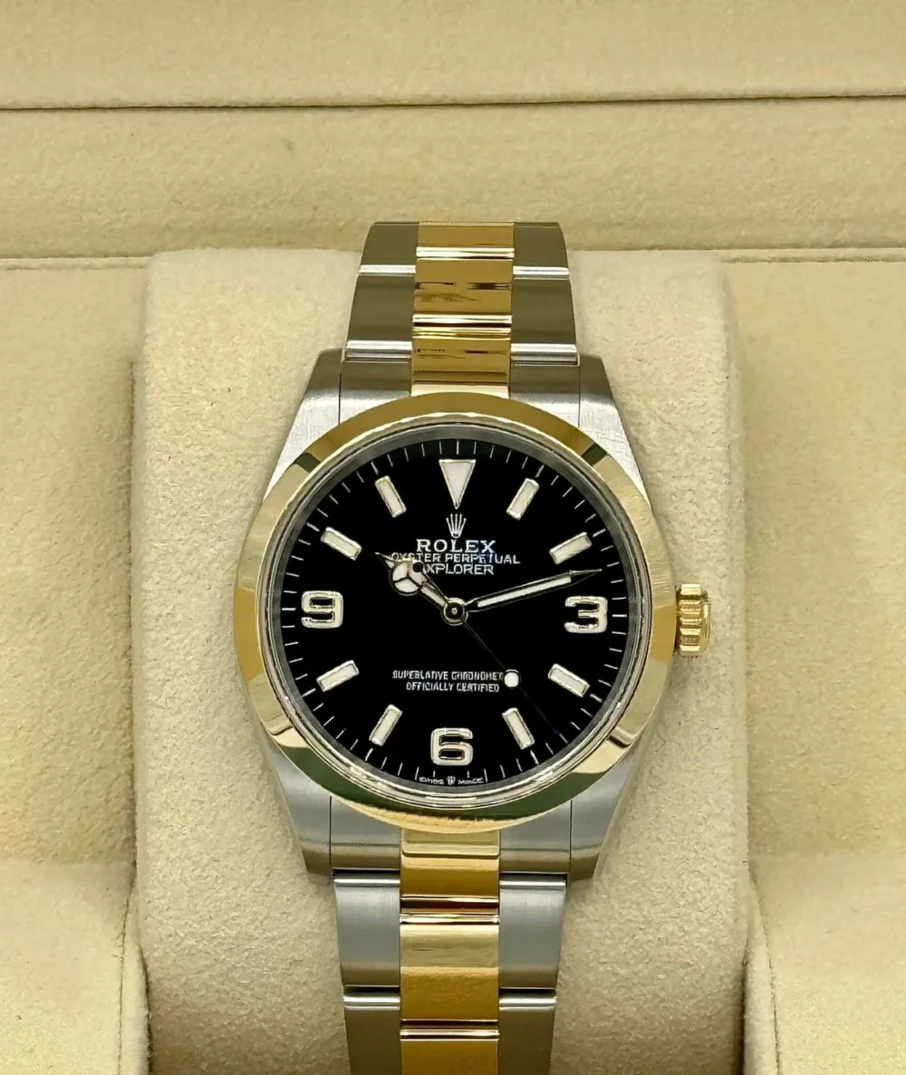 2021 Rolex Explorer 36mm 124273 Two-Tone Black Dial